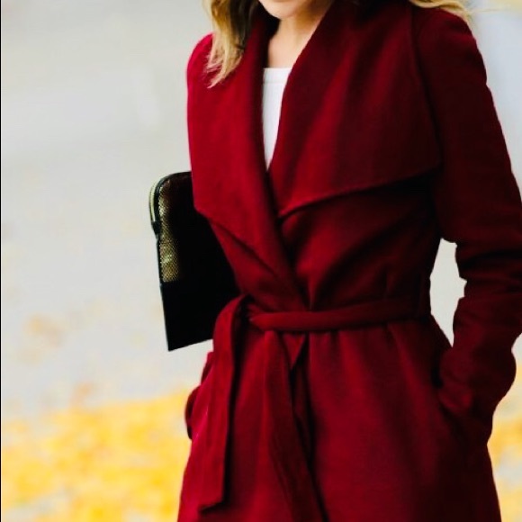 Jackets & Blazers - Burgundy Wrap Coat💕